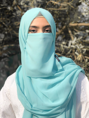 Niqab set Sky Green