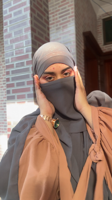 Niqab Set Grey