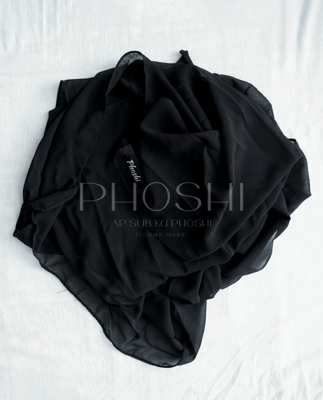 Georgette Hijab Black