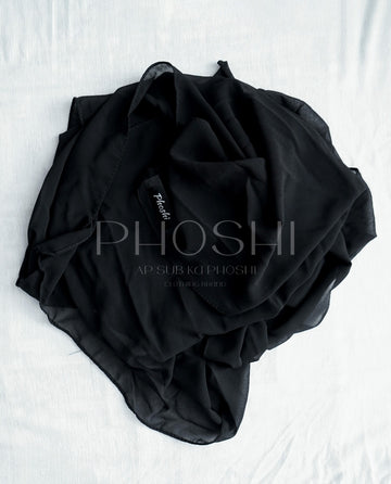 Georgette Hijab Black