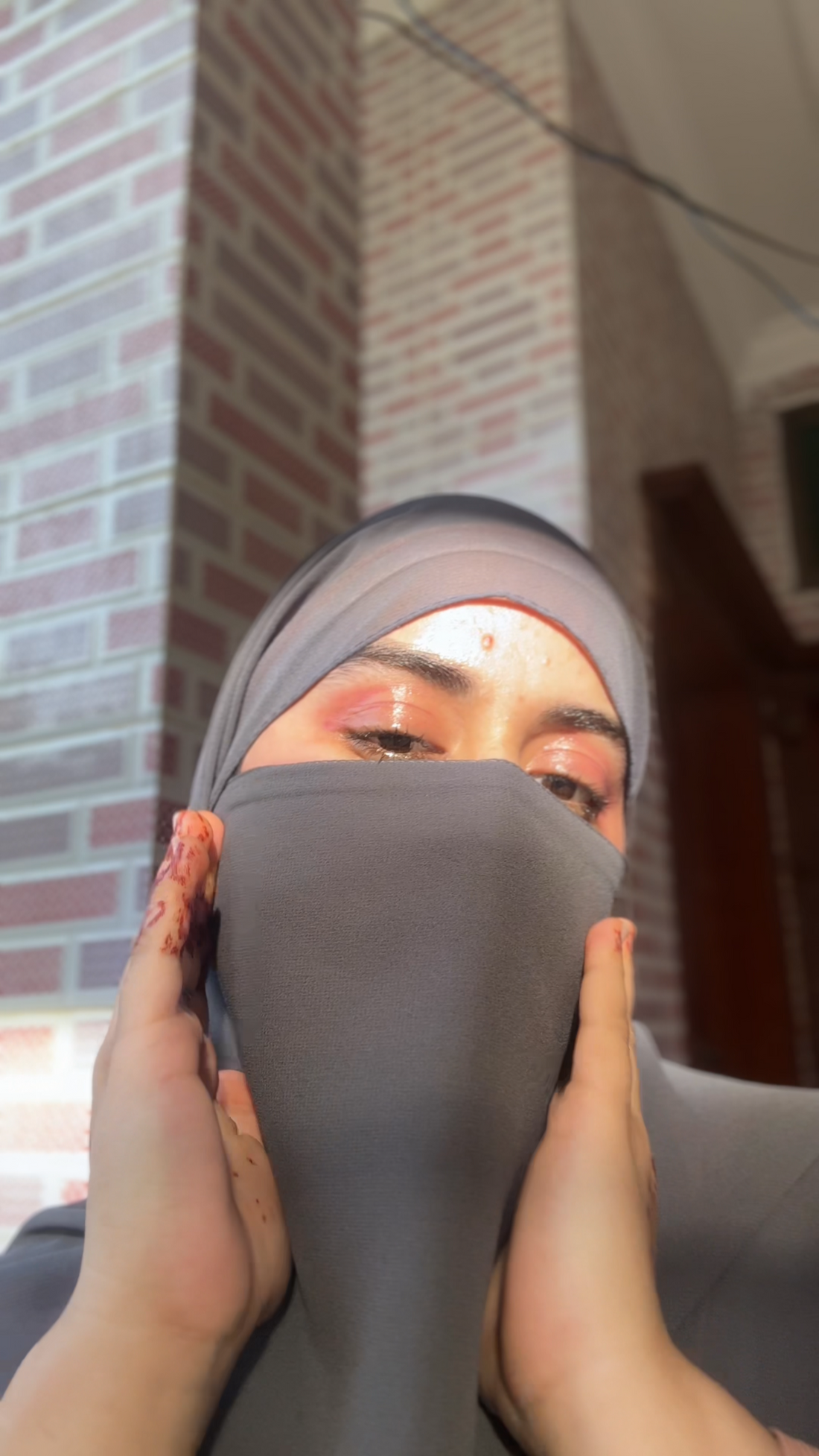 Niqab Set Grey